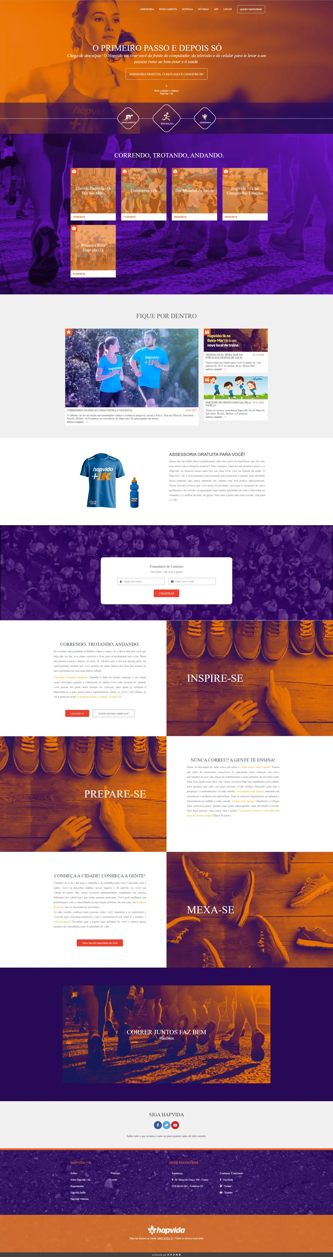 Website print for Hapvida +1k